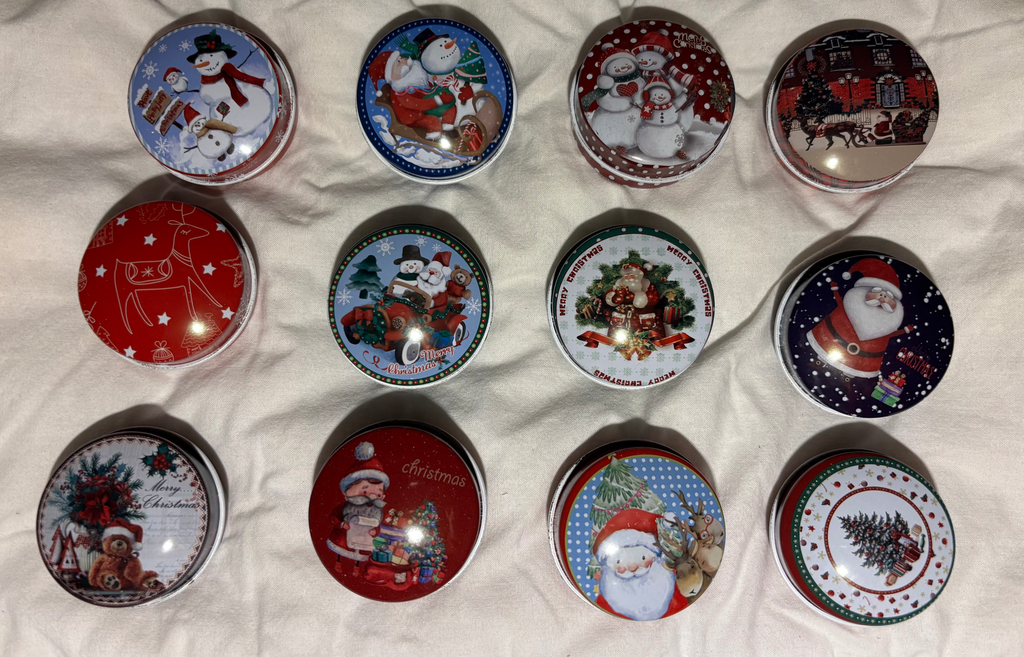 Mini bougie (environ 4,5cm de diamètre) - thème Noël