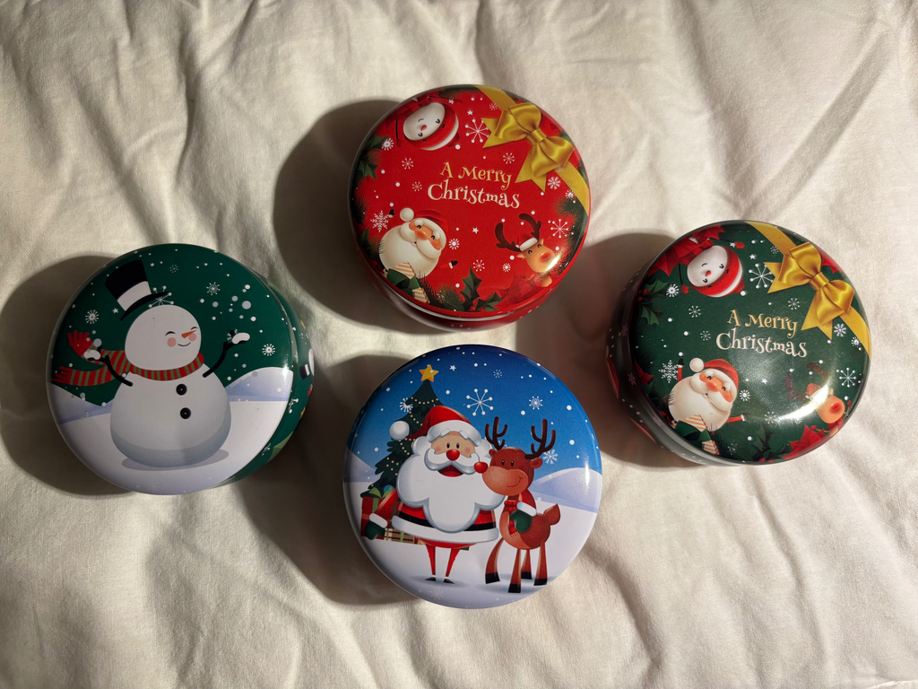 Bougie (environ 6cm de diamètre) - thème Noël